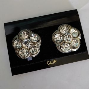 Clip On Flower Earrings